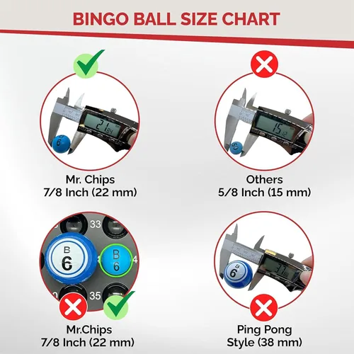 Vista 4 de Paquete de 75 bolas de bingo, juego de números de bingo ABS estándar de 0.866 pulgadas, resistentes a los arañazos, multicolor, repuesto