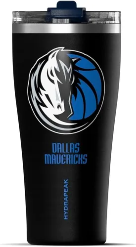 Vista 24 de Hydrapeak Atlanta Hawks - Botella de agua de acero inoxidable aislada al vacío de 30 onzas con licencia oficial de la NBA, con tapa con popote, a