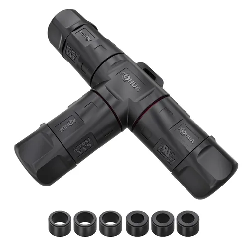Vista 12 de AOHUA Caja de conexiones de 3 vías, conector M20 de 2 pines, 500 V/20 A, conector de cable eléctrico impermeable en forma de T IP68 para cable