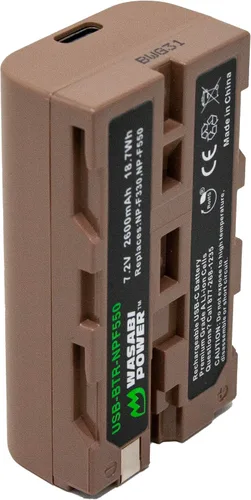 Vista 8 de Wasabi Power Batería USB (Serie Ginger) para Sony NP-F330, NP-F530, NP-F550, NP-F570 (2600mAh, Serie L) y CN-160, CN-216, CN-126 Series, Atomos