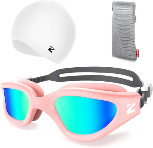 Vista 32 de ZIONOR Gafas de natación para adultos, G1 Air con protección UV antivaho y a prueba de fugas, ajuste cómodo para adultos, hombres y mujeres, incluye