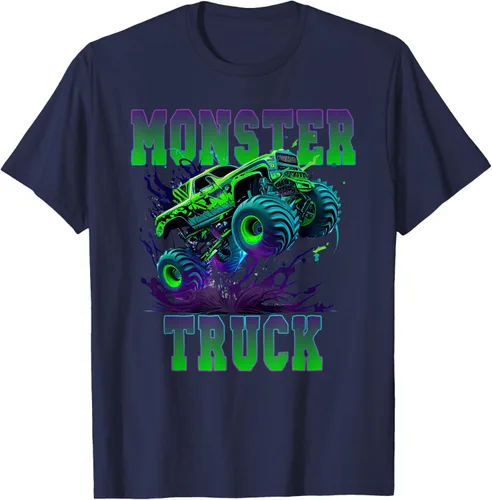 Vista 29 de Camiseta Monster Truck 4x4, Negro