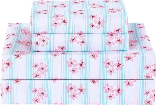 Vista 45 de Softan Juego de sábanas tamaño matrimonial con estampado geométrico de rombos y leopardo, sábanas bajeras de microfibra con bolsillo profundo de 15