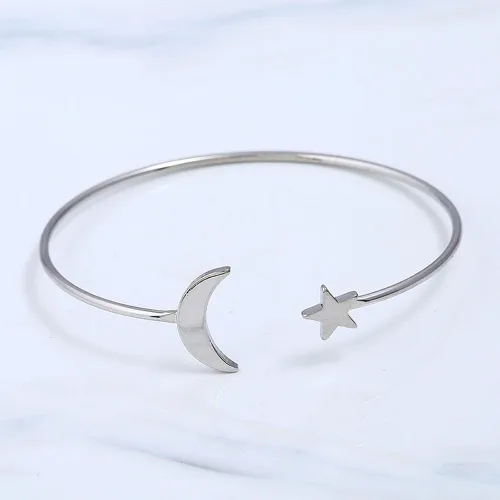 Vista 6 de YINLI Paquete de 2 pulseras elásticas simples para mujer