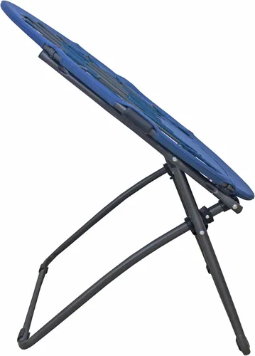 Vista 6 de Zenithen Cómoda silla Bungee portátil plegable con marco de metal duradero, perfecta para juegos, lectura, dormitorios y dormitorios, azul