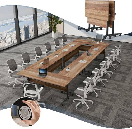 Vista 43 de Mesa de conferencias plegable, mesa de sala de conferencias con ruedas, mesa de conferencias plegable modular, mesas de reuniones de entrenamiento