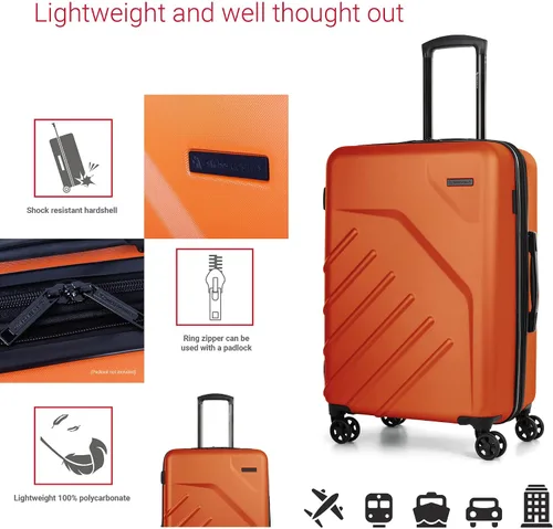 Vista 2 de BUGATTI SWISS MOBILITY - Colección LGA - Equipaje rígido - ABS, Naranja
