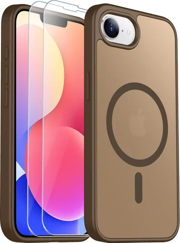 Vista 8 de SPIDERCASE Funda magnética translúcida diseñada para iPhone 11, con 2 protectores de pantalla de vidrio templado, antihuellas, para iPhone 11 de 6.1