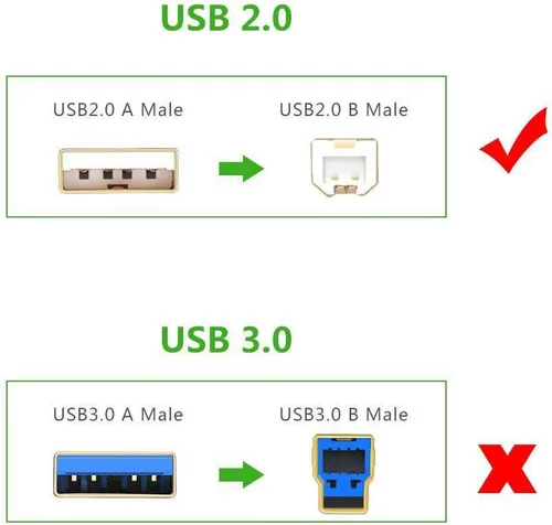 Vista 4 de Cable USB de 6 pies de repuesto para impresora térmica QL-700 QL-710W