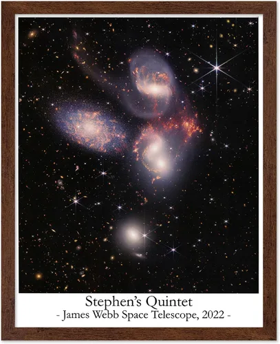 Vista 33 de Poster Master Póster celestial – Impresión del mapa de las estrellas – Regalo para astronomía, fanáticos lunares – Arte vintage para el hogar