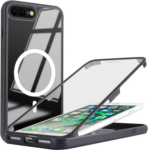 Vista 25 de Funda para iPhone 8 Plus con protector de pantalla, compatible con Magsafe, para iPhone 7 Plus, protector de pantalla integrado, funda delgada