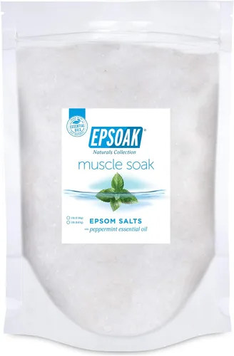 Vista 11 de Epsoak Muscle Soak - Bolsa de sal de Epsom resellable con aroma a menta de 2 libras, fabricada en los Estados Unidos, certificado libre de crueldad
