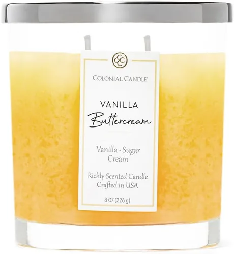 Vista 28 de Colonial Candle Vela perfumada de vainilla ámbar, velas altamente perfumadas para el hogar, vela de cera moteada, 2 mechas, 8 onzas, fabricada