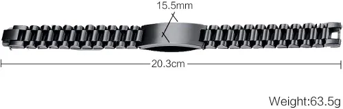 Vista 2 de Pulsera de acero inoxidable con frase de amor grabada para parejas y enamorados esposa esposo novio novia regalo para día de San Valentín