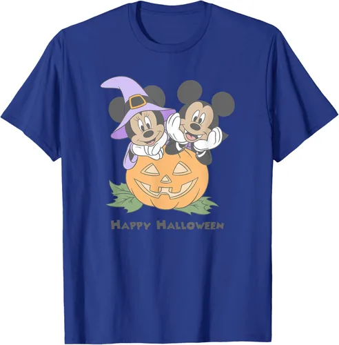 Vista 18 de Disney Mickey and Friends Halloween Pumpkin Mickey & Minnie Camiseta Blanco