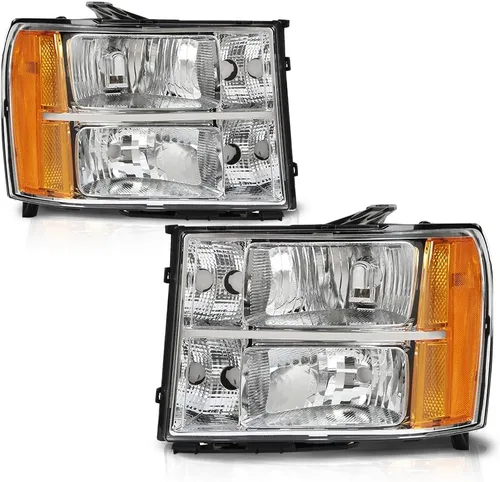 Vista 37 de GRAND ORANGE Headlights Compatible with Ford F150 Bronco 1992-1996 Chrome