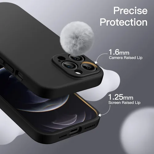 Vista 6 de JETech Funda magnética de silicona para iPhone 12 Pro Max de 6.7 pulgadas, compatible con MagSafe, cubierta de teléfono con protección completa