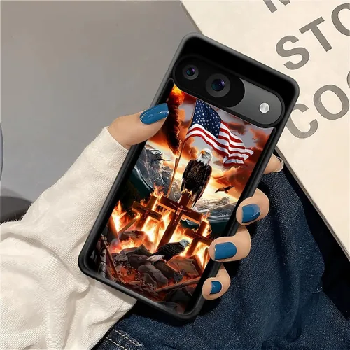 Vista 1619 de Compatible con Google Pixel 4A 5G Mobile Case Creative Acrylic Panel trasero Silicona Protección Grip especialmente diseñado para Google Pixel 4A 5G