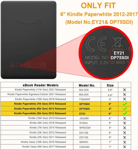 Vista 2 de Funda para Kindle Paperwhite Fintie SmartShell