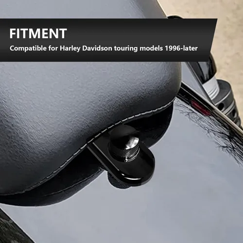 Vista 5 de Cromo plateado para perno de asiento Harley Perno/tornillo de acero inoxidable con cubierta de perilla de montaje Compatible con Harley-Davidson