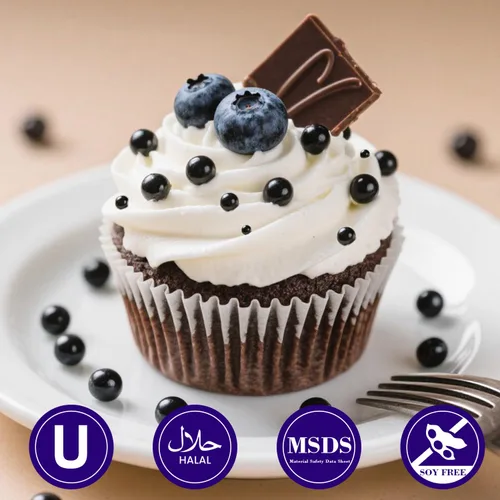 Vista 5 de Dazzjoy Gránulos comestibles de azúcar negro, chispas de caramelo de perlas para decoración de pasteles, grado alimenticio, decoraciones de cupcakes