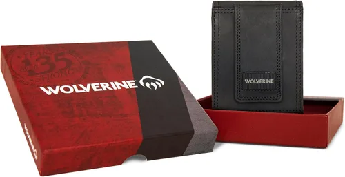 Vista 7 de WOLVERINE Cartera de bolsillo frontal resistente con bloqueo RFID para hombre (disponible en lona de algodón o cuero)