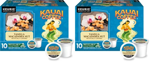 Vista 29 de Kauai Coffee Cápsulas K-Cup para cafeteras Keurig, café arábica, 10% hawaiano, tostado medio, aroma brillante con notas florales, descafeinado, 1