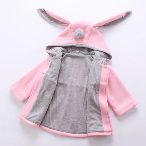 Vista 4 de RJXDLT Chaqueta de otoño e invierno para bebés y niñas pequeñas, sudadera con capucha para exteriores