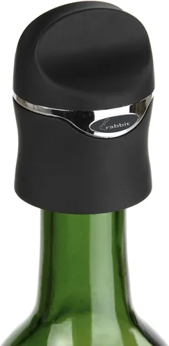 Vista 7 de Rabbit Tapones para botellas, juego de 4, multicolor y sellador de champán y vino (negro terciopelo)