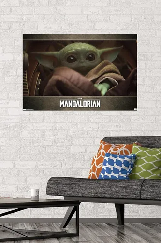 Vista 2 de Trends International Star Wars: The Mandalorian - Póster de pared de ojos, 22.375 x 34 pulgadas, versión sin marco