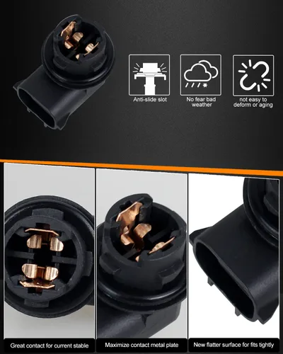 Vista 2 de HERCOO Cubierta de Lente de Luz de Placa de Matrícula, Enchufe de Lámpara Trasera Compatible con Toyota Tacoma 2005-2015, Tundra 2000-2013, Echo