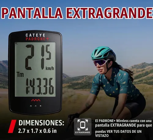 Vista 10 de CATEYE - Ordenador inalámbrico para bicicletas Padrone Plus