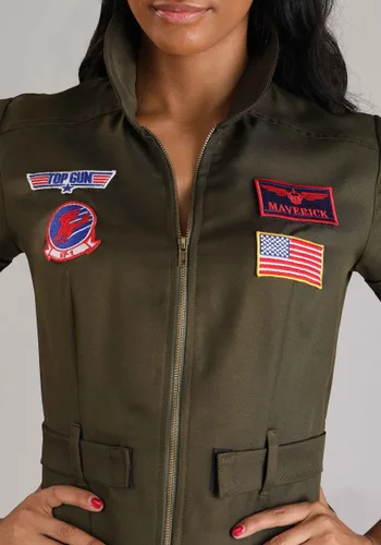Vista 2 de Disfraz de Vestido Traje de Vuelo Top Gun para Mujer Talla Plus Multicolor