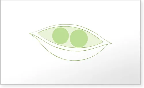Vista 10 de CafePress Calcomanía rectangular para parachoques con texto en inglés "I Love Peas