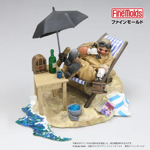 Vista 3 de Fine Mold Studio Ghibli Vignette Collection No.1 Red Pig Polco of Hide Non-Scale Plastic Model GV1 Moldeado