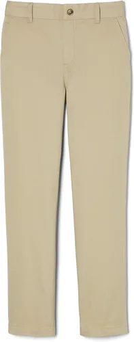 Vista 4 de French Toast Girls' Pull-On Straight Fit Stretch Twill Pant Caqui