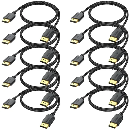 Vista 10 de Cable DisplayPort a DisplayPort de 1.5 pies, paquete de 2, 4K