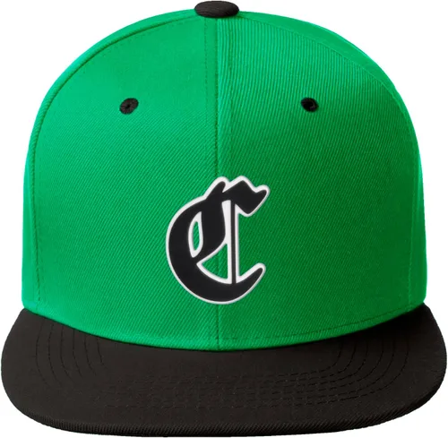 Vista 788 de Daxton Gorra clásica con visera de billete plano con letras del alfabeto inglés antiguo de la A a la Z