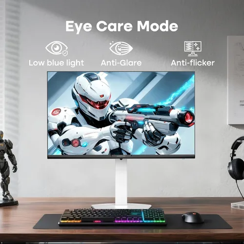 Vista 8 de Amzfast Monitor para juegos de 24 pulgadas 180Hz QHD (2560 × 1440), monitor IPS rápido, compatible con G-SYNC de 1 ms, altavoces incorporados, 96%