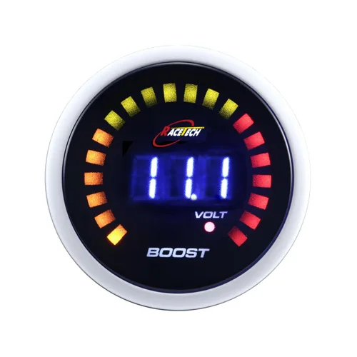 Vista 14 de RACETECH Medidor Digital Dual de Presión de Aceite y Voltímetro - 145 PSI, 8~18V - 52 mm 2-1/16" 20 LED Anillo Exterior Azul con Función