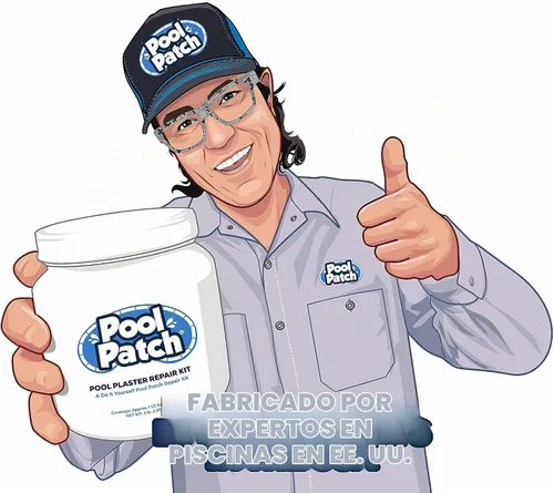 Vista 4 de Pool Patch Kit de reparación de yeso blanco para piscina, 25 libras, color blanco