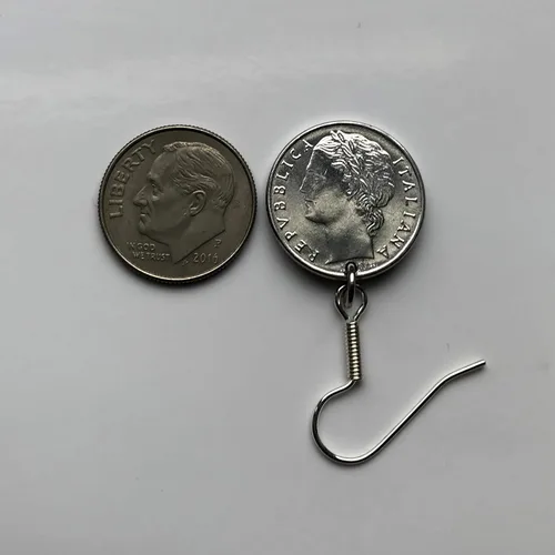 Vista 7 de Italia Italia100 Lire moneda pendiente joyería Minerva Roma Milán Venecia Torino Napoli Perugia Bolonia Parma Pisa Verona Palermo Siena Capri San