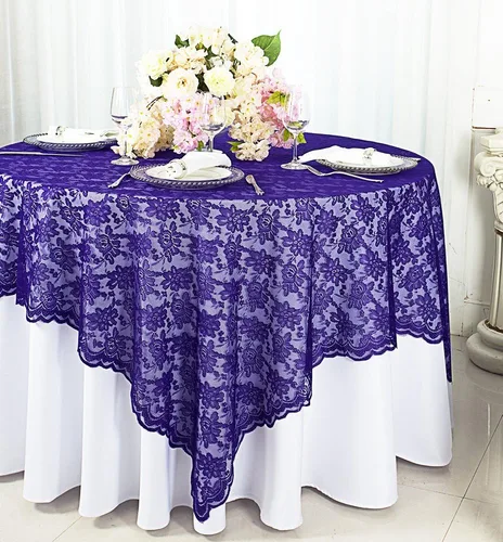 Vista 5 de Superposiciones cuadradas de encaje de 54 pulgadas, manteles de encaje, manteles de encaje, manteles de encaje para decoración de bodas, eventos