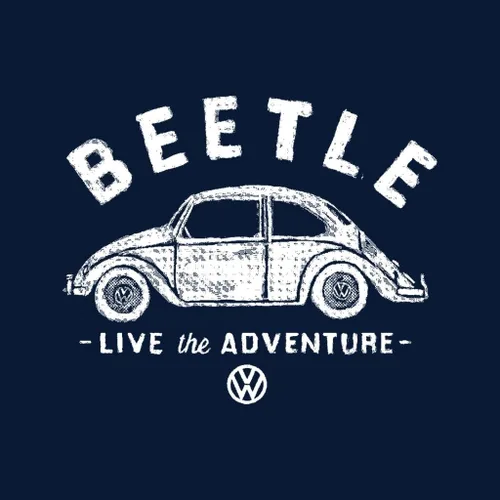 Vista 2 de Volkswagen Beetle Black Live The Adventure - Camiseta para hombre