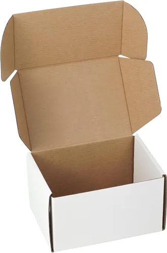 Vista 26 de Juego de 2 cajas de envío de 9 x 6 x 2 pulgadas, cajas de cartón corrugado blanco para publicidad