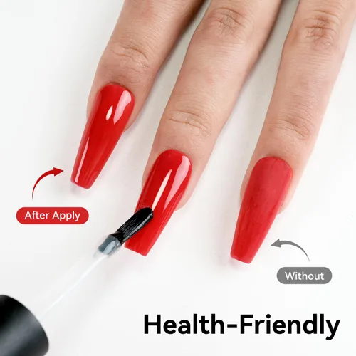 Vista 3 de OpenLive 2 esmaltes de uñas transparentes de capa superior brillante, esmalte de uñas regular de secado rápido, acabado de alto brillo, protección