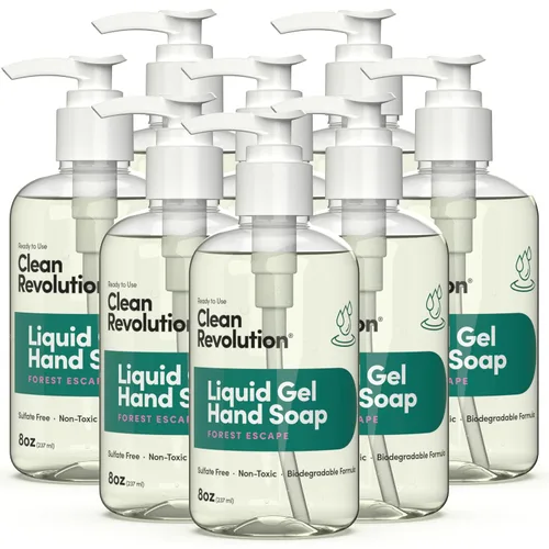 Vista 31 de Clean Revolution Jabón de manos en gel líquido, líquido sedoso rico, espuma rápida, enjuague rápido, contiene aceites esenciales reales