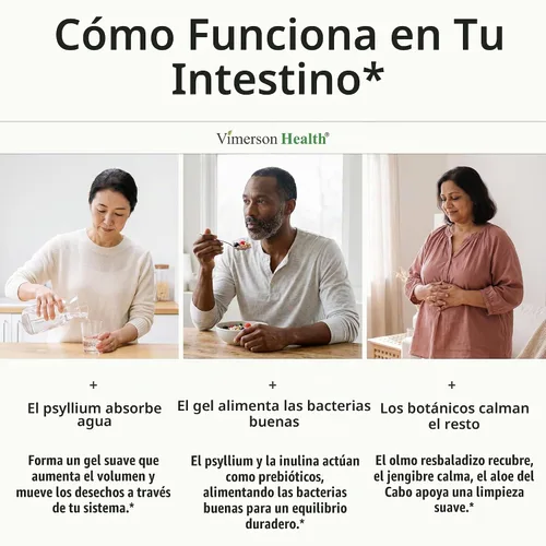 Vista 6 de Cápsulas de cáscara de psyllium 1080mg - 60 cápsulas de fibra de psyllium para regularidad