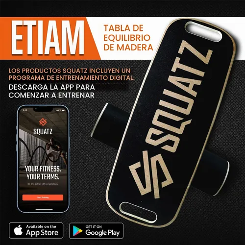 Vista 6 de SQUATZ Tabla de equilibrio de madera, escritorio de pie, tapete antifatiga, equipo de ejercicio con diseño ergonómico y superficie antideslizante