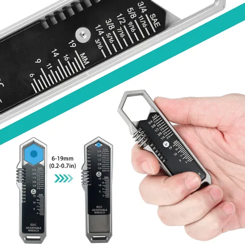 Vista 2 de Llave ajustable EDC, llave de bolsillo, bolígrafo de acción de perno multiherramienta herramientas de bolsillo